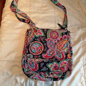 Vera Bradley Black and Pink Paisley Crossbody Bag